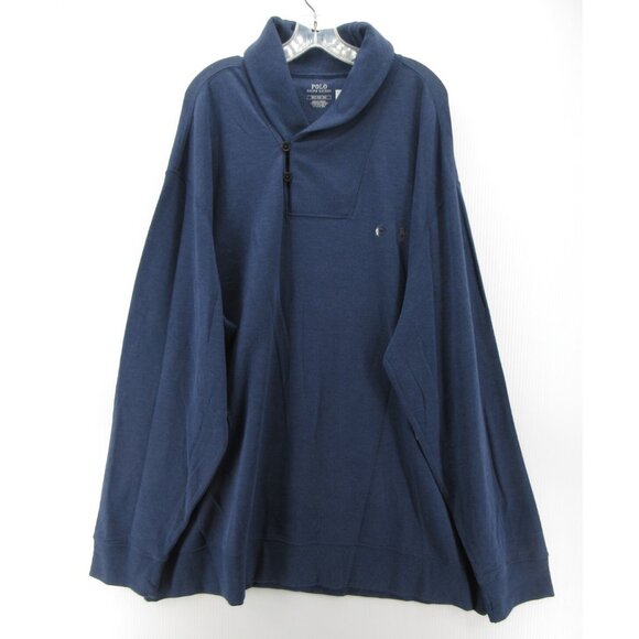 Ralph Lauren Polo Sweatshirt XXXL Tall Shawl Pullover Preppy 3XLT NEW